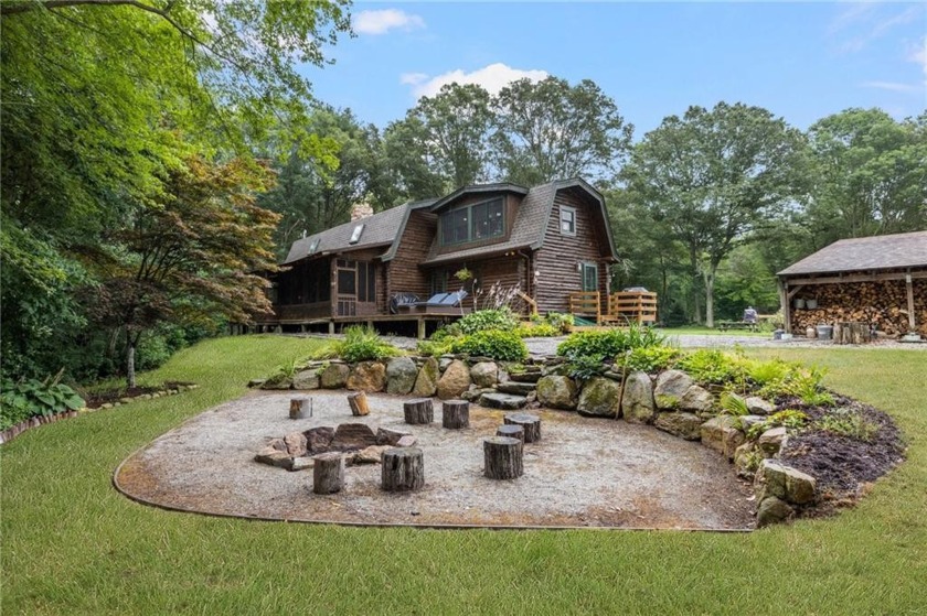 Stunning Log Home Oasis on Serene Barbers Pond - 3.31 Acres with - Beach Home for sale in South Kingston, Rhode Island on Beachhouse.com