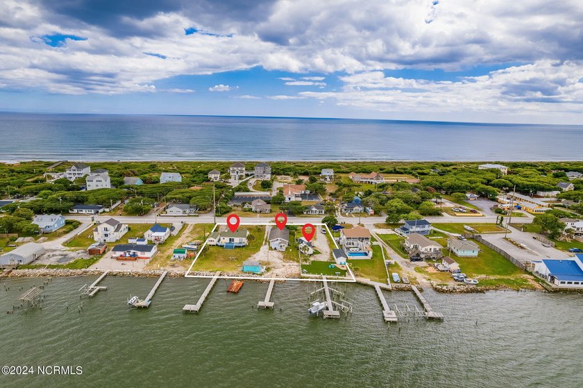 Rare Waterfront Investment Property for Sale - Two Homes, Three - Beach Home for sale in Salter Path, North Carolina on Beachhouse.com
