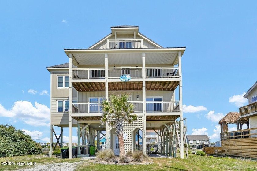Built around the ease of coastal living, this North Topsail - Beach Home for sale in North Topsail Beach, North Carolina on Beachhouse.com