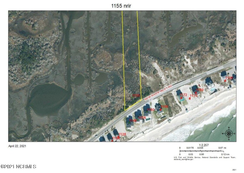 Second row, 150 ft wide lot with access to the Surfside Villas - Beach Acreage for sale in North Topsail Beach, North Carolina on Beachhouse.com