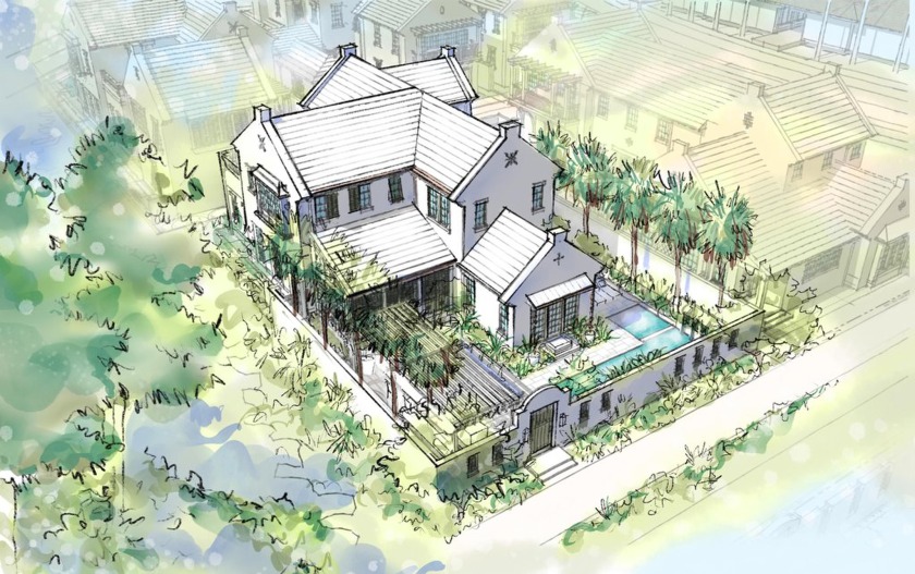 This Somerset Home, GG12, features streetscapes characterized by - Beach Home for sale in Inlet Beach, Florida on Beachhouse.com