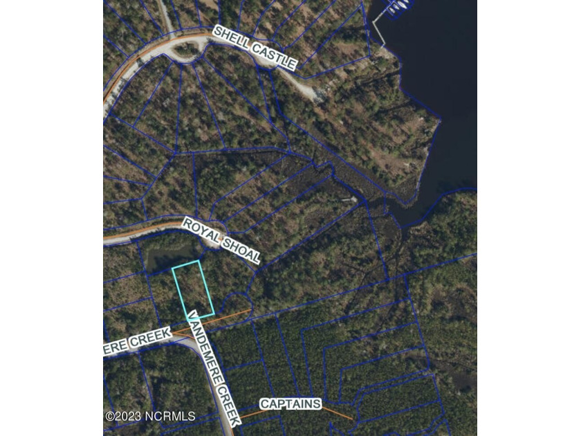 Great Homesite with Deeded Boat Slip # 8. 43'x15' Boat Slip Map - Beach Lot for sale in Vandemere, North Carolina on Beachhouse.com