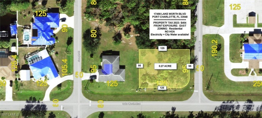 RARE FIND!  Beautiful OVERSIZED CORNER LOT!! Great lot to build - Beach Lot for sale in Port Charlotte, Florida on Beachhouse.com