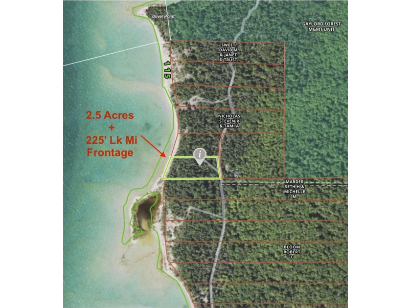 225' and 2.5 acres of West facing Lake Michigan frontage on the - Beach Lot for sale in Beaver Island, Michigan on Beachhouse.com