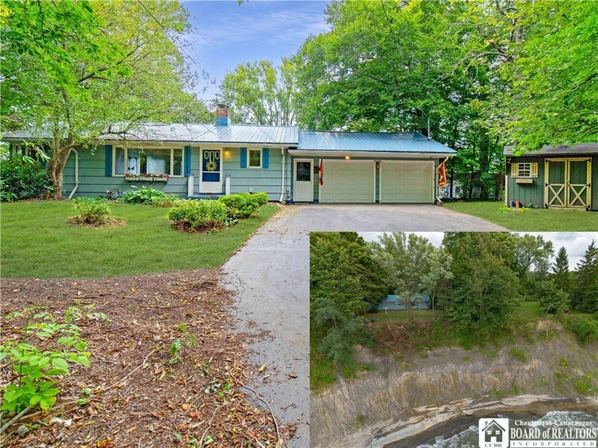 Situated on the shores of Lake Erie, this mid-century ranch - Beach Home for sale in Portland, New York on Beachhouse.com