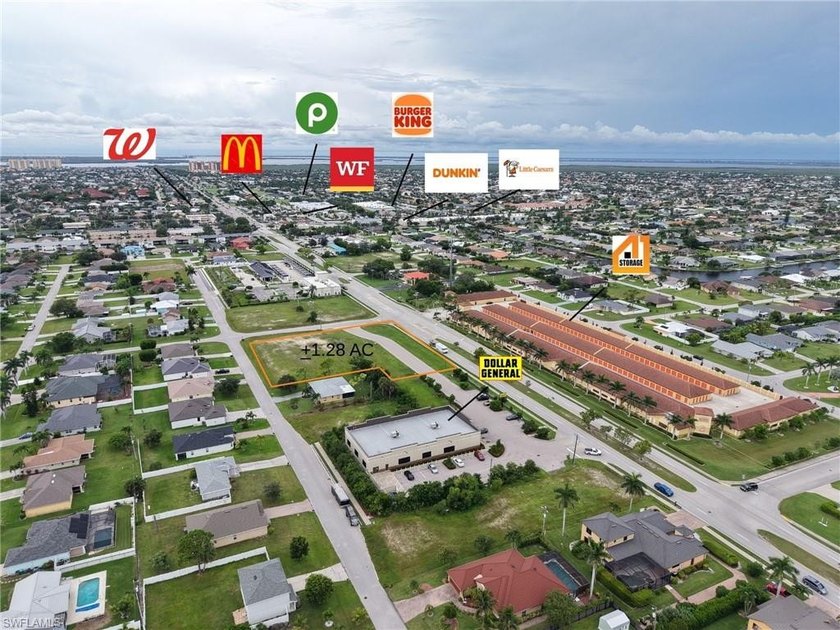 This prime commercial lot, situated next to a Dollar General - Beach Lot for sale in Cape Coral, Florida on Beachhouse.com