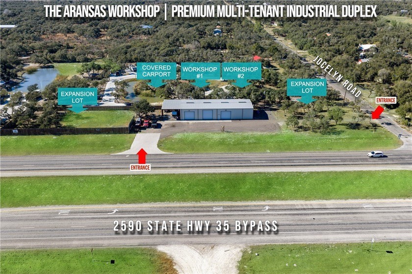 THE ARANSAS WORKSHOP | PREMIUM MULTI-TENANT INDUSTRIAL DUPLEX - Beach Commercial for sale in Aransas Pass, Texas on Beachhouse.com