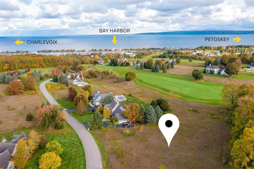 With views of Lake Michigan, this flat open parcel is situated - Beach Lot for sale in Petoskey, Michigan on Beachhouse.com