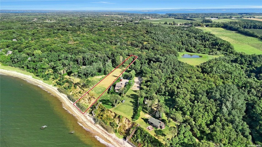 Waterfront views for miles! Get a running start to building your - Beach Lot for sale in Peconic, New York on Beachhouse.com