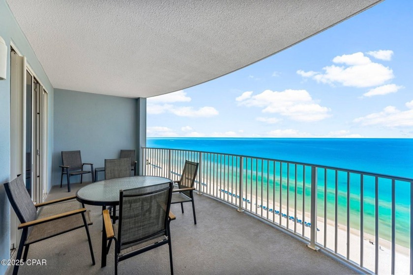 Everyone loves the HUGE ROUNDED BALCONY in Twin Palms, giving - Beach Condo for sale in Panama City Beach, Florida on Beachhouse.com