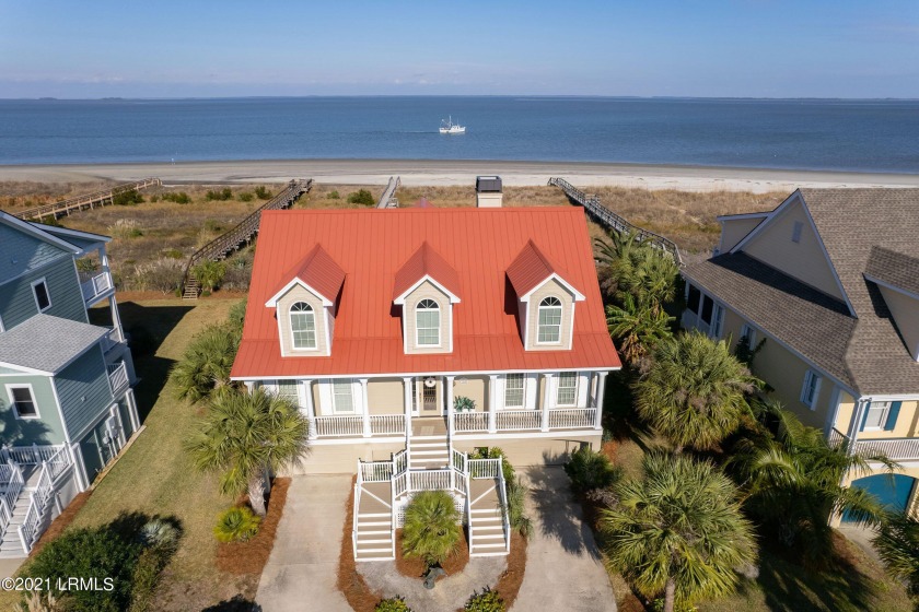 Stunning oceanfront southern traditional style home. Featuring 4 - Beach Home for sale in Harbor Island, South Carolina on Beachhouse.com