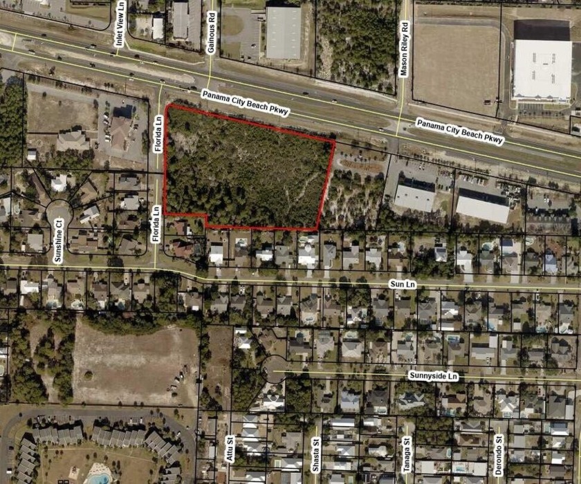 PRIME EXPANSIVE 4.5 ACRE+ COMMERCIAL PARCEL W/ WIDE FRONTAGE ON - Beach Acreage for sale in Panama City Beach, Florida on Beachhouse.com