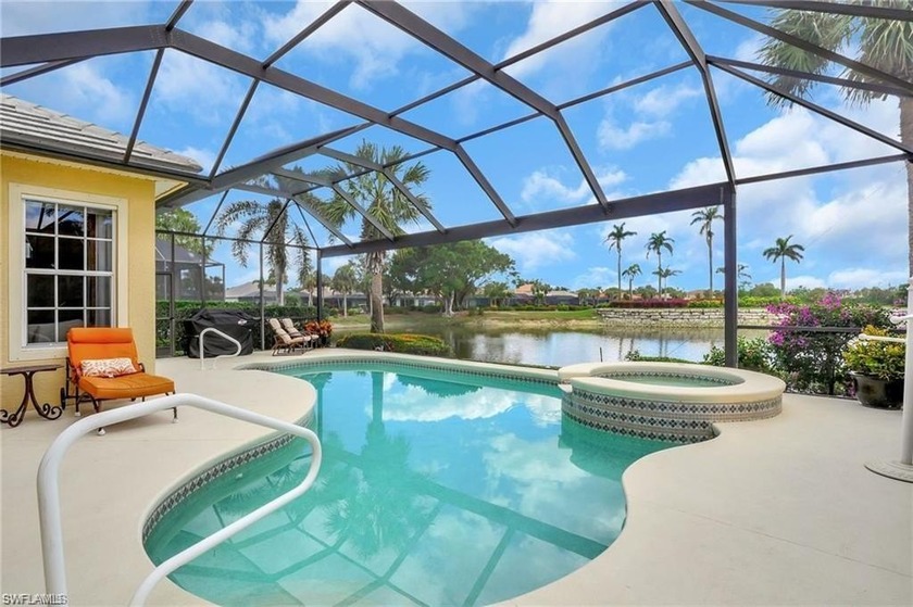 The picture frame pool enclosure is ideal as this home has one - Beach Home for sale in Bonita Springs, Florida on Beachhouse.com