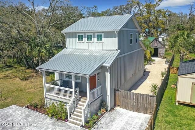 Water view home on Oyster Creek built in 2019 high and dry with - Beach Home for sale in St Augustine, Florida on Beachhouse.com