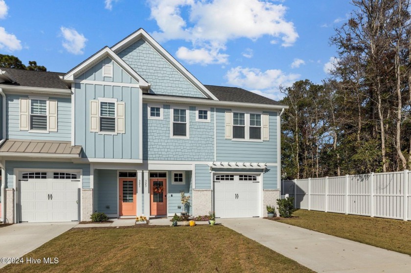 This pristine end unit is tucked back in a side section of Beau - Beach Townhome/Townhouse for sale in Beaufort, North Carolina on Beachhouse.com