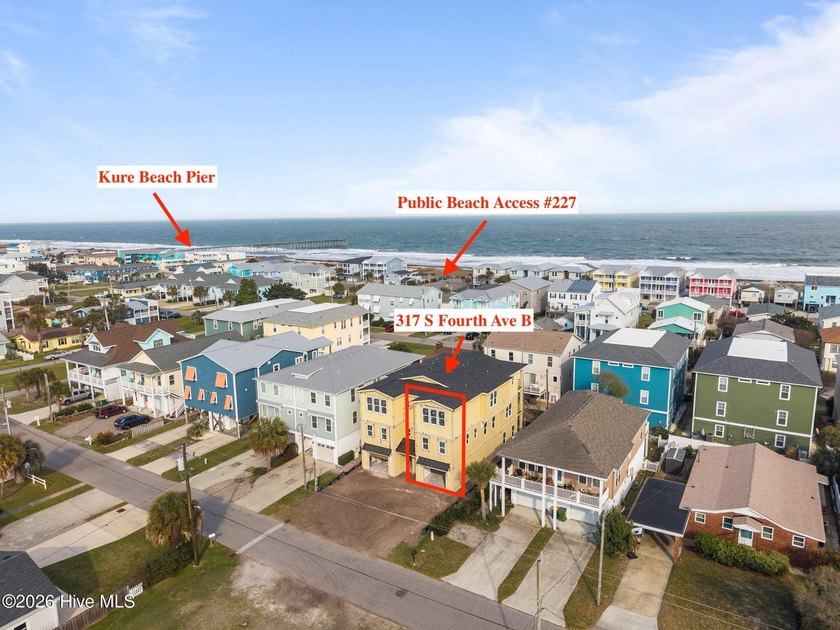 Start your day with a short walk to the beach, rinse off in the - Beach Townhome/Townhouse for sale in Kure Beach, North Carolina on Beachhouse.com