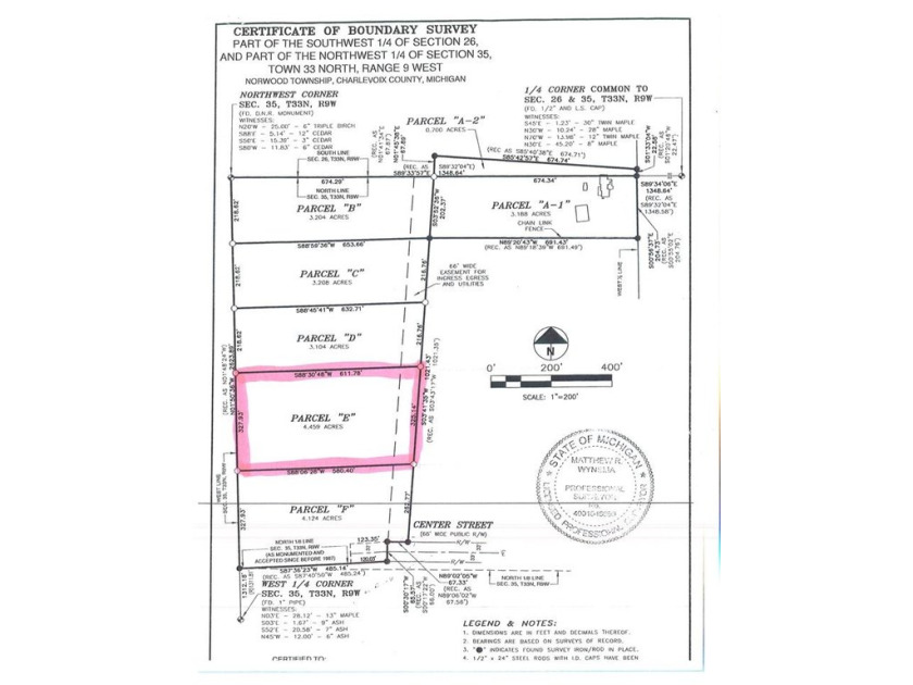 Located at the end of Center St in the quiet town of Norwood - Beach Lot for sale in Charlevoix, Michigan on Beachhouse.com