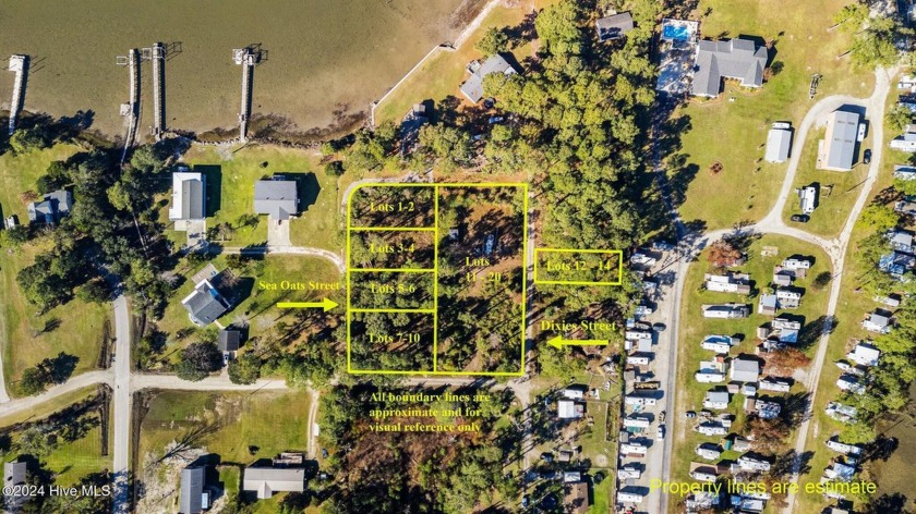 WATER VIEWS & WATER ACCESS! Rare opportunity to own a full block - Beach Lot for sale in Beaufort, North Carolina on Beachhouse.com