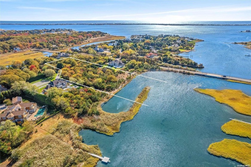 Spectacular permit approved buildable waterfront lot. Located in - Beach Acreage for sale in Southampton, New York on Beachhouse.com