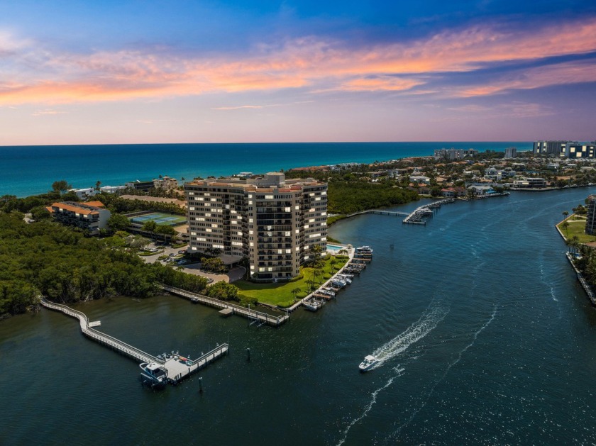 ENDLESS VIEWS & PRIVATE DOCK make this exceptional Lower - Beach Condo for sale in Highland Beach, Florida on Beachhouse.com