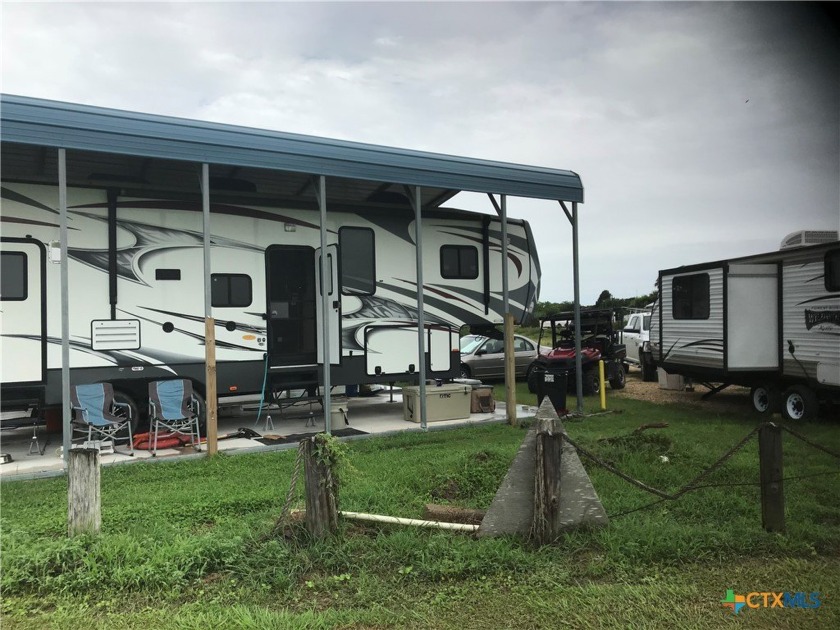 End of street lot with 4 RV hookups. Cement slabs on all 4 - Beach Lot for sale in Port Lavaca, Texas on Beachhouse.com