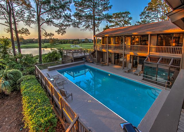 Lagoon & Golf Views, 5 Bedroom, Private Pool, 2 Living Room - Beach Vacation Rentals in Hilton Head Island, South Carolina on Beachhouse.com