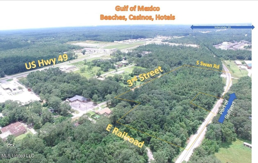 Parcel A ($40,000) is 7+/- Acres located on 3rd Ave between Rail - Beach Acreage for sale in Gulfport, Mississippi on Beachhouse.com