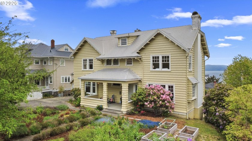 Commanding panoramic Columbia River views, the iconic Dunbar - Beach Home for sale in Astoria, Oregon on Beachhouse.com