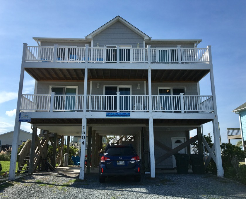 A Beautiful Sound And Ocean View From *Bluewaters* Topsail House - Beach Vacation Rentals in Topsail Beach, North Carolina on Beachhouse.com