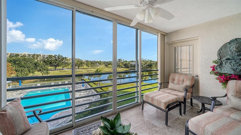 Enjoy sunny, panoramic views across the pool, lakes, and golf - Beach Condo for sale in Bradenton, Florida on Beachhouse.com