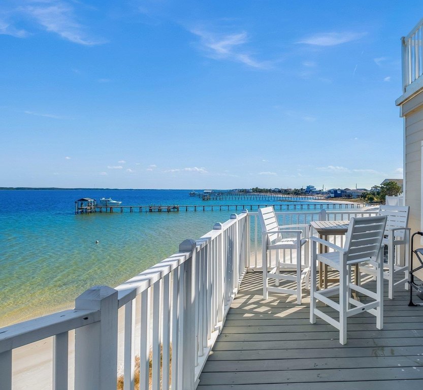 Enjoy spectacular sunrises and bay views from this slice of - Beach Townhome/Townhouse for sale in Alligator Point, Florida on Beachhouse.com