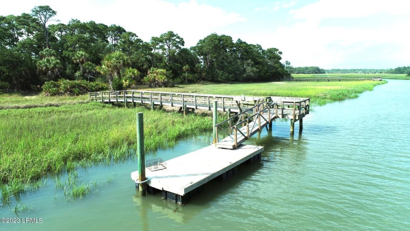 Private Dock with floater already in place on this Wahoo - Beach Lot for sale in Fripp Island, South Carolina on Beachhouse.com