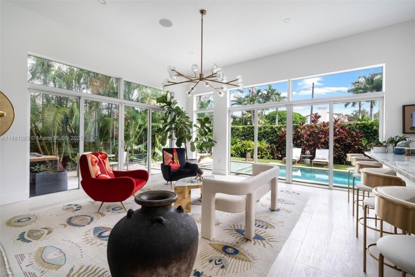 This 2-story mid-century modern home blends timeless design with - Beach Home for sale in Miami Beach, Florida on Beachhouse.com