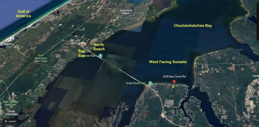 Stunning .602 Acre Bay Front Lot.  Heavily wooded with mature - Beach Lot for sale in Freeport, Florida on Beachhouse.com