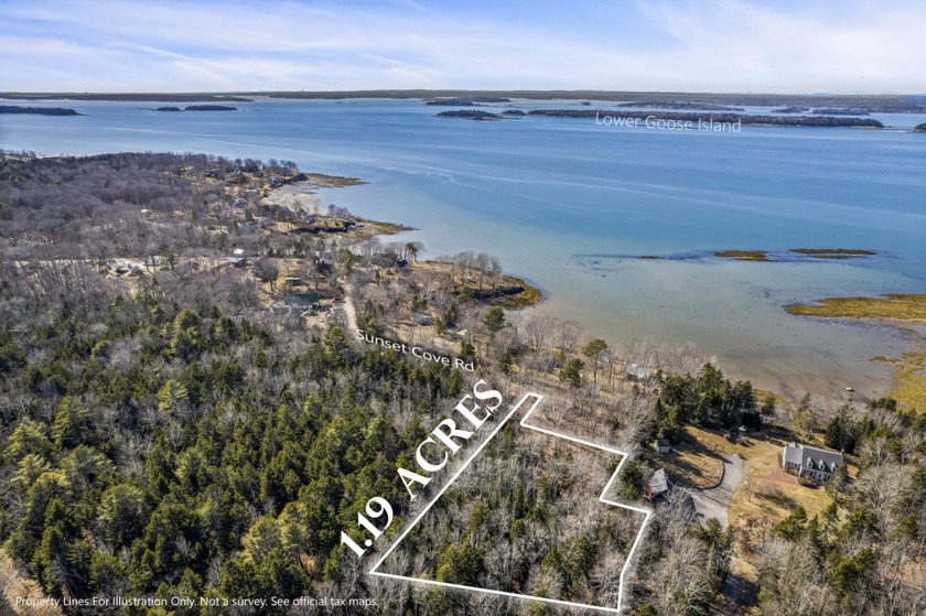 Westerly water views with beautiful sunsets and Mt. Washington - Beach Lot for sale in Harpswell, Maine on Beachhouse.com