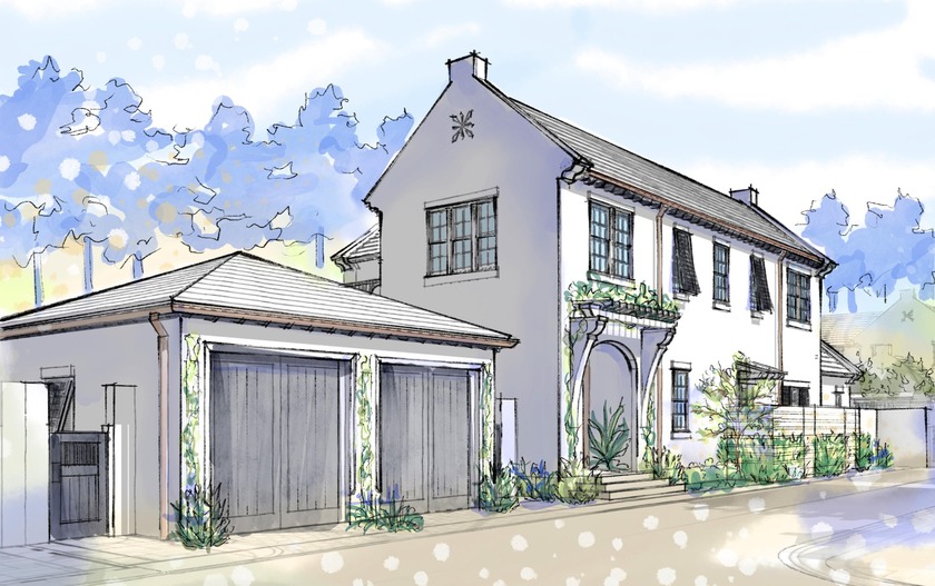 This Somerset Home in the GG Block, features streetscapes - Beach Home for sale in Inlet Beach, Florida on Beachhouse.com