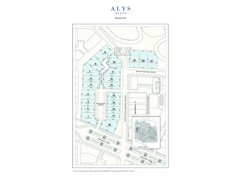 The EE Block is located adjacent to the wetland park and The - Beach Lot for sale in Inlet Beach, Florida on Beachhouse.com