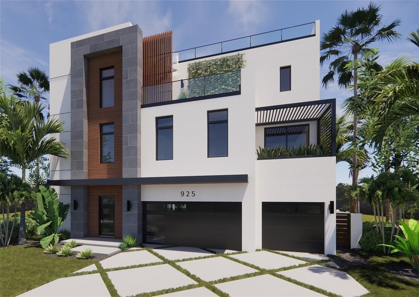Pre-Construction. To be built. Stunning contemporary new - Beach Home for sale in Clearwater Beach, Florida on Beachhouse.com