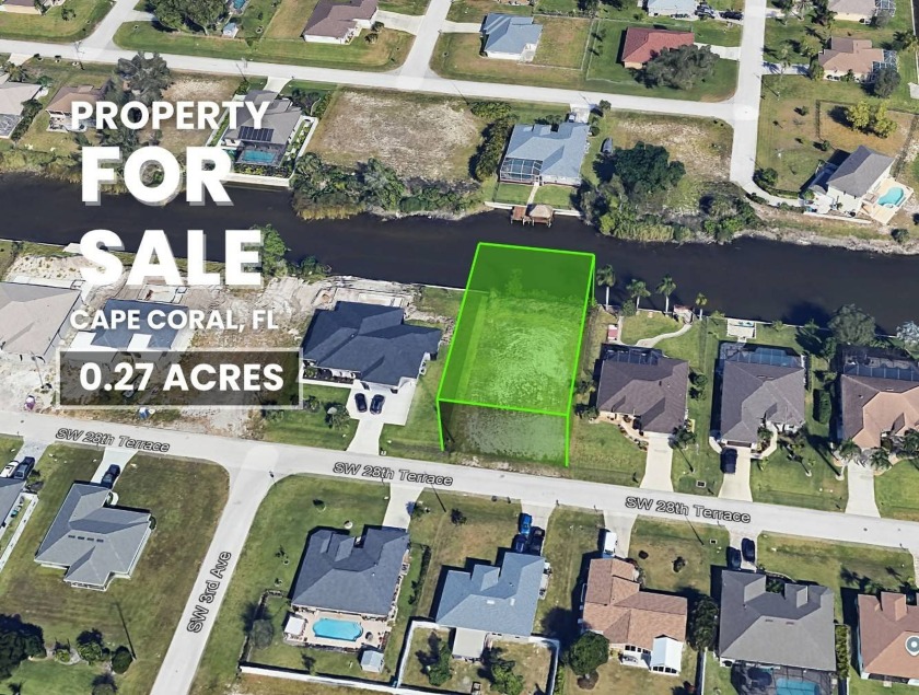 Build your dream home on this Cleared Waterfront lot in Cape - Beach Lot for sale in Cape Coral, Florida on Beachhouse.com