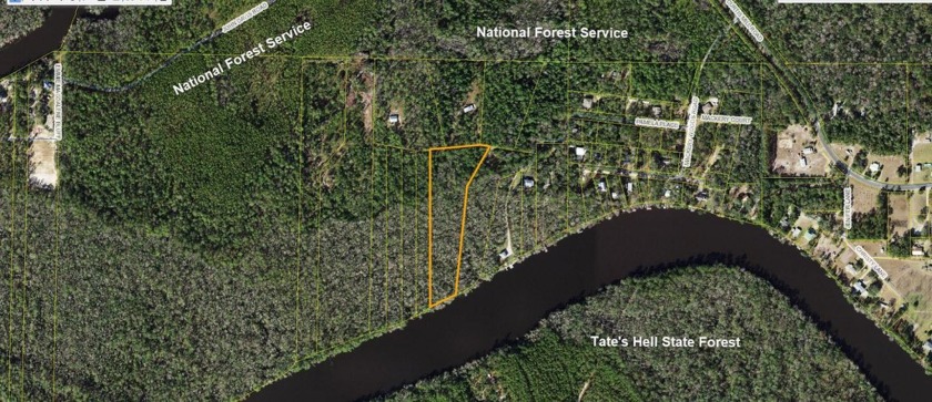 Over FIVE acres with 100+ feet on the Ochlockonee River! This - Beach Acreage for sale in Sopchoppy, Florida on Beachhouse.com