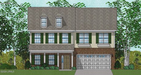 The two story Langford plan has 4 bedrooms, 2.5 baths, an office - Beach Home for sale in Beaufort, South Carolina on Beachhouse.com