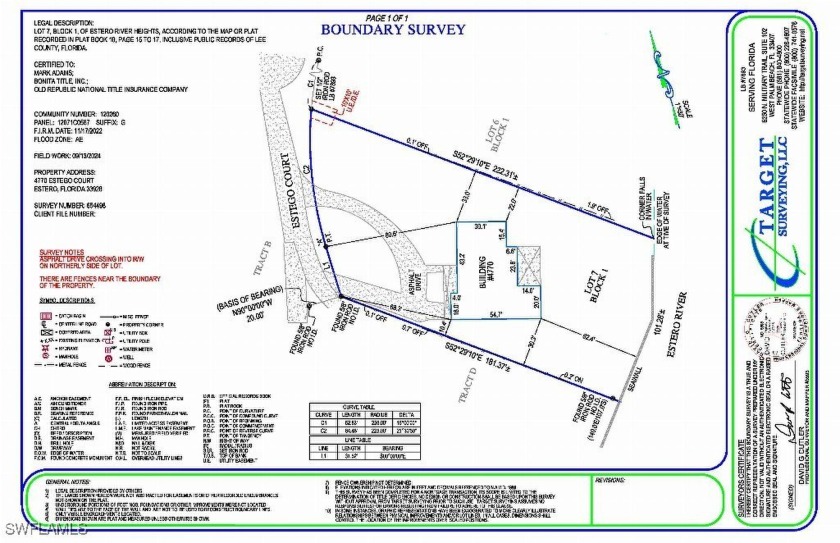 46 acres on Estero River. Cleared lot. Lot dimensions are - Beach Lot for sale in Estero, Florida on Beachhouse.com