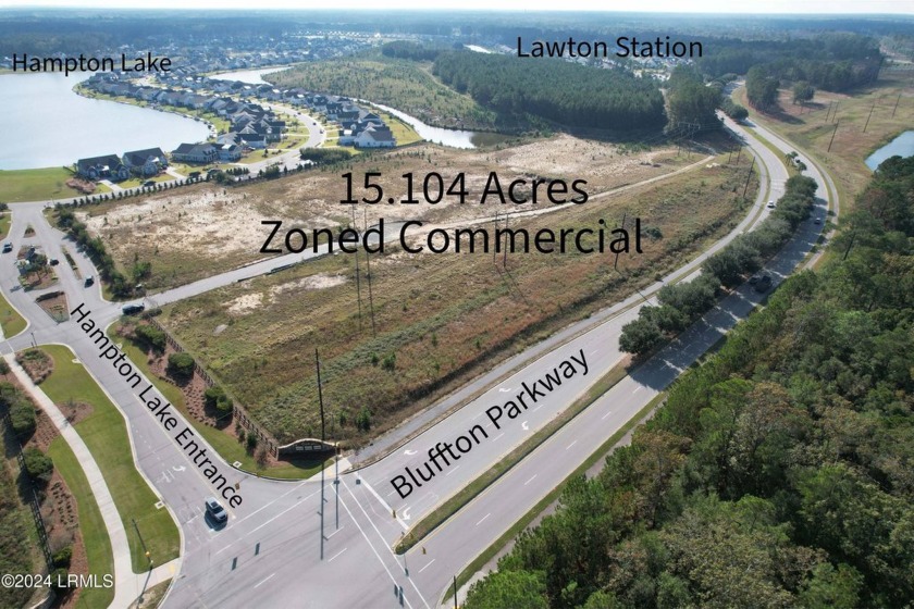 15 acre tract, Zoned Commercial, with over 1000 feet of Bluffton - Beach Commercial for sale in Bluffton, South Carolina on Beachhouse.com