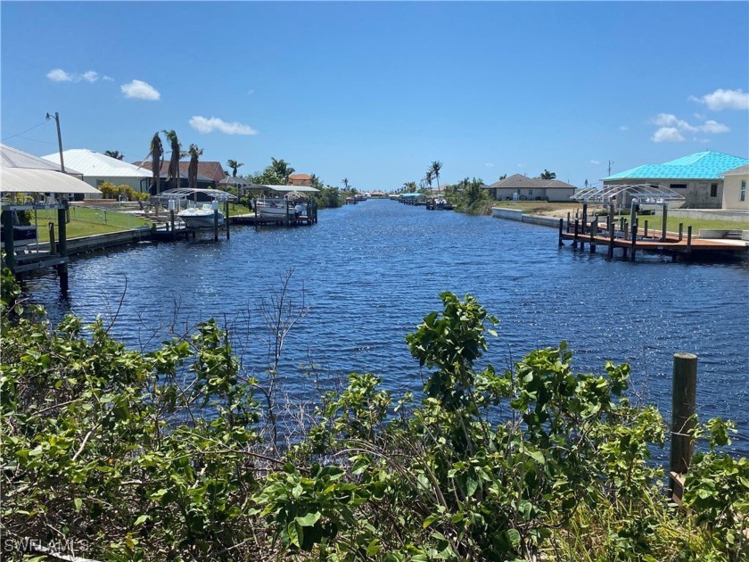 Rare Southern exposure GULF ACCESS WITH SEAWALL lot looking down - Beach Lot for sale in Cape Coral, Florida on Beachhouse.com