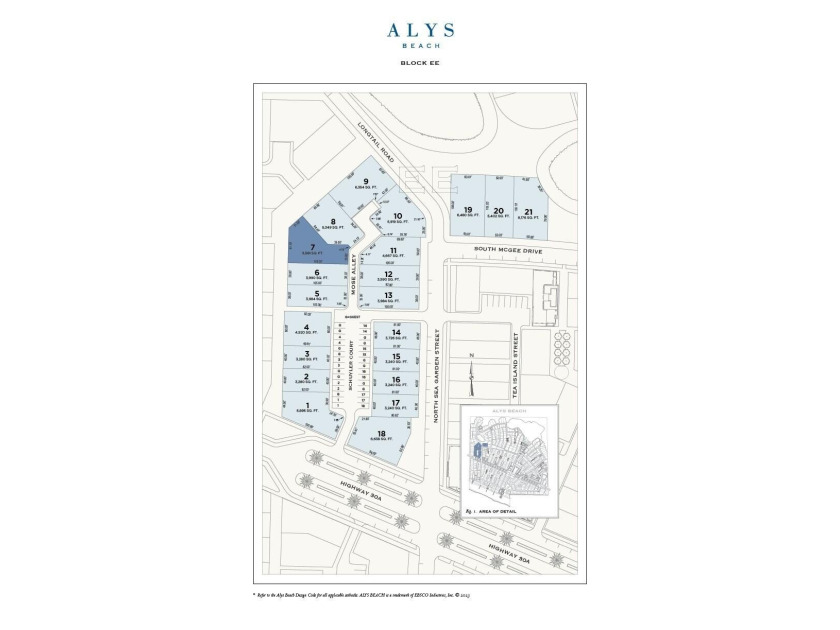 The EE Block is located adjacent to the wetland park and The - Beach Lot for sale in Inlet Beach, Florida on Beachhouse.com