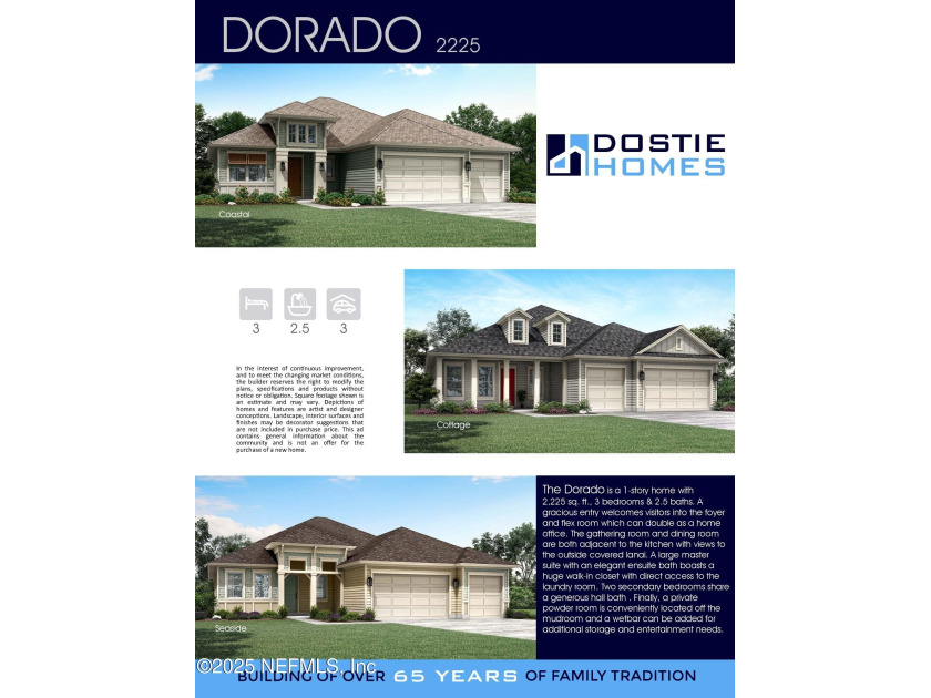 This Dostie Homes Dorado is one story with 2,225 square feet, 3 - Beach Home for sale in St Augustine, Florida on Beachhouse.com