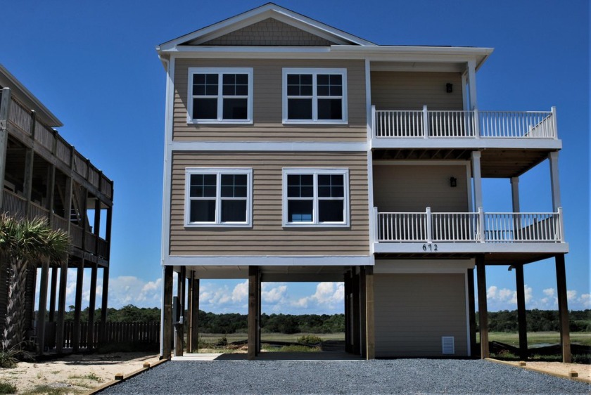 Second row custom built home with unobstructed oceanfront views - Beach Home for sale in Holden Beach, North Carolina on Beachhouse.com