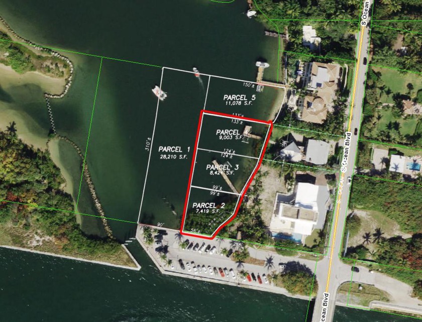 Comprised of 3 FEE SIMPLE privately owned water lots located - Beach Lot for sale in Manalapan, Florida on Beachhouse.com