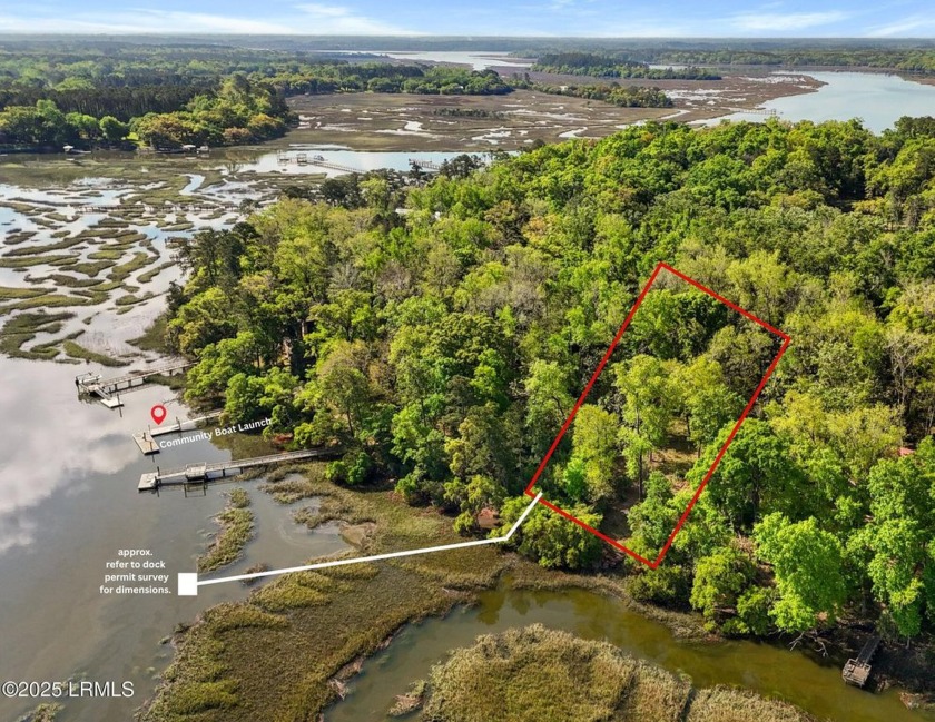 WATERFRONT Lot with Dock Permit! Spacious .77 acre partially - Beach Lot for sale in Seabrook, South Carolina on Beachhouse.com
