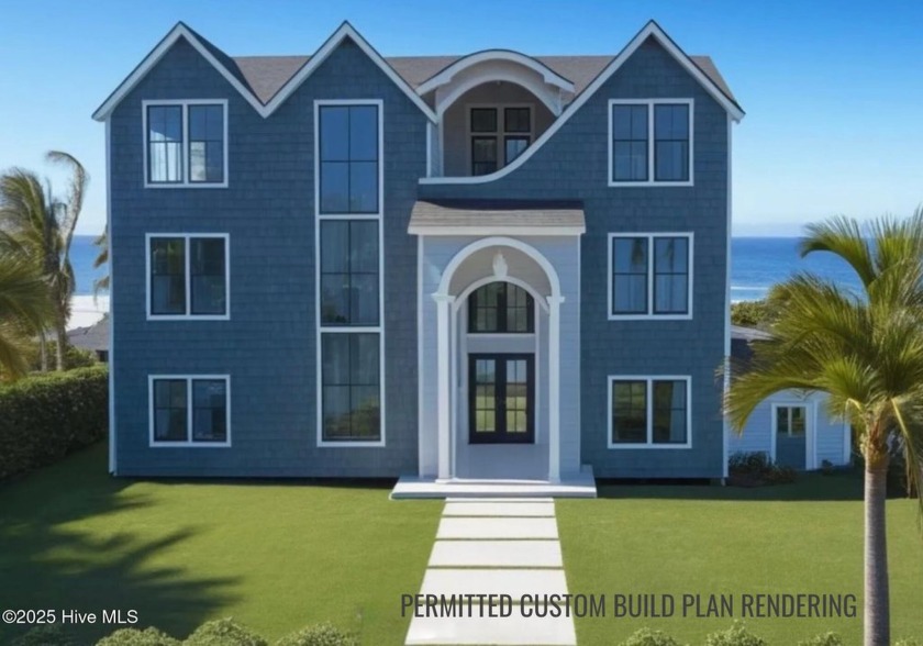 This oceanfront lot, with permitted custom building plans - Beach Lot for sale in Pine Knoll Shores, North Carolina on Beachhouse.com